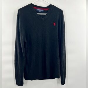 Polo black pullover sweater size L